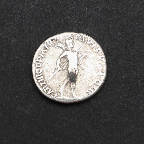 666 - ROMAN IMPERIAL COINAGE: TRAJAN. c.98-117. A.D. A silver denarius, obverse with laureate and draped b... 
