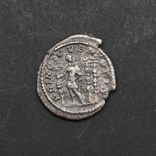 675 - ROMAN IMPERIAL COINAGE: DIADUMENIAN. c.218. A.D. A silver denarius, obverse with bare headed bust r.... 