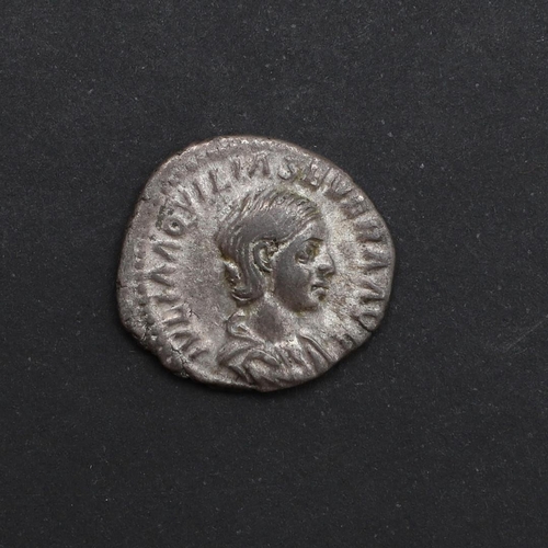 678 - ROMAN IMPERIAL COINAGE: AQUILIA SEVERA, c.221 A.D. A silver denarious, obverse with draped bust r. R... 