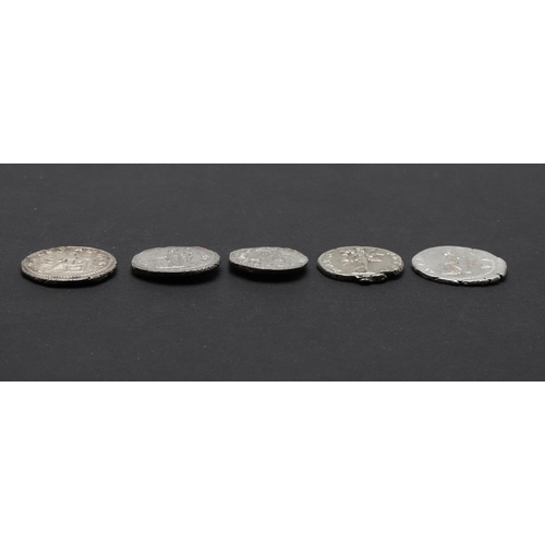 699 - ROMAN IMPERIAL COINAGE, FIVE DENARIUS INCLUDING LUCIUS VERUS AND OTHERS. c.161-235. A.D. A silver de... 