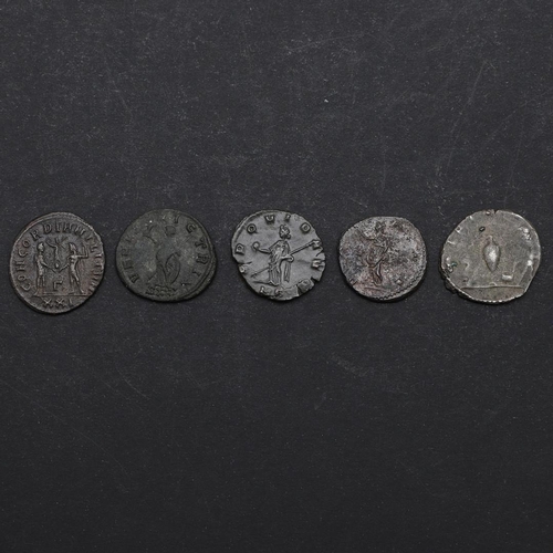 702 - ROMAN IMPERIAL COINAGE: MAGNIA URBICA. c.283-285. A.D. AND OTHERS. A billon Antoninian, diademed and... 