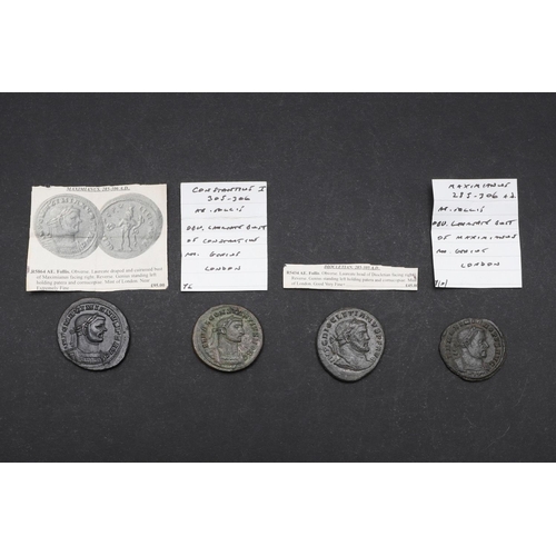 708 - ROMAN IMPERIAL COINAGE: FOLLIS OF CONSTANTIUS AND OTHERS. A billon follis of Constantius, similar fo... 