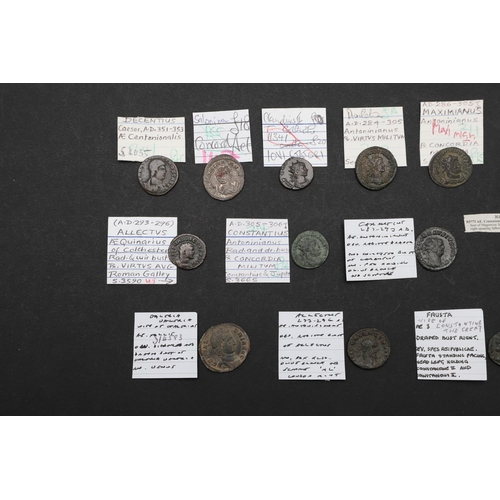 712 - ROMAN IMPERIAL COINAGE: VARIOUS DENOMINATIONS, OF CONSTANTIUS AND OTHERS. A collection of billon and... 