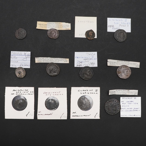 715 - ROMAN IMPERIAL COINAGE: FOLLIS AND SMALLER DENOMINATIONS OF TETRICUS II AND OTHERS. A billon follis ... 