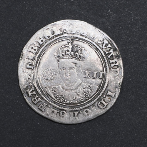 732 - AN EDWARD VI HAMMERED SHILLING. 1551-53. An Edward VI Shilling, fine silver issue, facing bust betwe... 