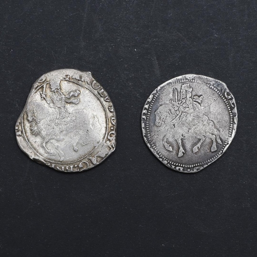 737 - TWO CHARLES I HALFCROWNS. Two Charles I silver halfcrowns, 1625-43.  *CR  Both heavily clipped and w... 