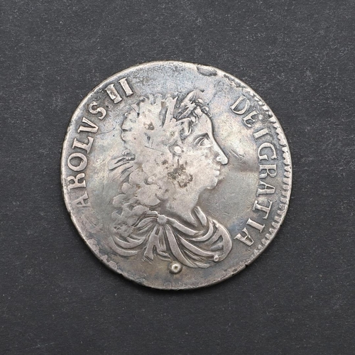 750 - A CONTEMPORARY FORGERY OF A CHARLES II CROWN. portrait bust r. reverse with cruciform shields with i... 