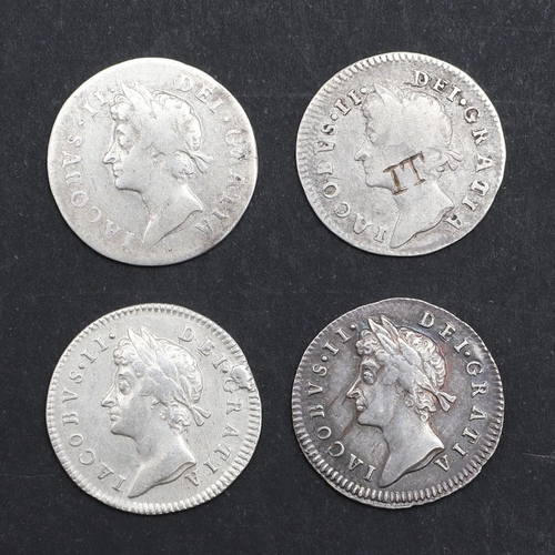 751 - A COLLECTION OF JAMES II THREEPENCE, 1685 - 1688. A collection of James II threepence, laureate bust... 