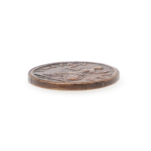764 - A QUEEN ANNE PATTERN FARTHING, 1714. A Queen Anne pattern farthing, draped bust l. within Anna Dei G... 