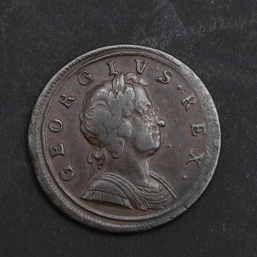 771 - A GEORGE I HALFPENNY, 1722. A George I halfpenny, second issue,  laureate and cuirassed bust r. reve... 