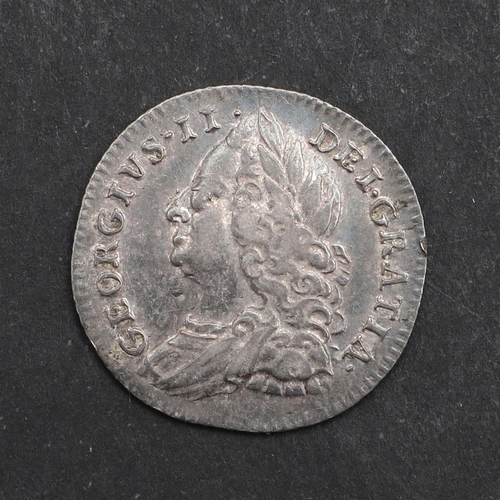 790 - A GEORGE II SIXPENCE, 1758. A George II sixpence, old laureate and draped bust l. reverse with plain... 