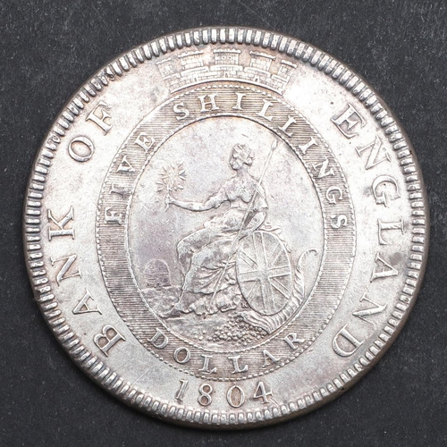 801 - A GEORGE III BANK OF ENGLAND DOLLAR, 1804. A Bank of England Dollar, bare laureate bust r., reverse ... 