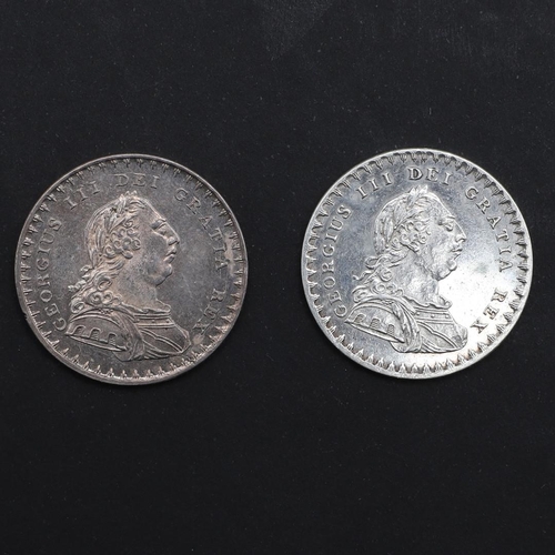 804 - TWO GEORGE III EIGHTEENPENCE BANK TOKENS, 1811 AND 1812. Two George III bank Tokens for One Shilling... 