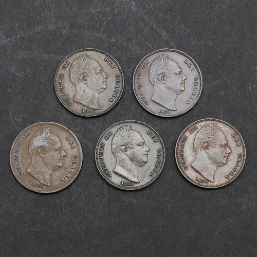 821 - A COLLECTION OF WILLIAM IV FARTHINGS 1831 AND LATER. A collection of William IV farthings, bare head... 