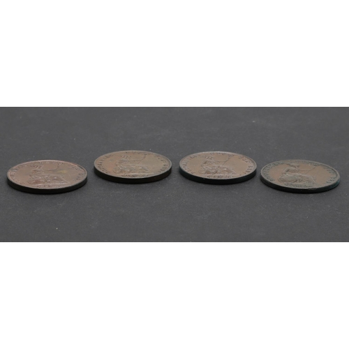 823 - A COLLECTION OF EARLY QUEEN VICTORIA HALFPENNIES 1838 AND LATER. A Queen Victoria Halfpenny, young h... 