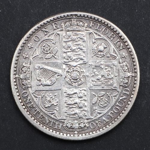 840 - A QUEEN VICTORIA 'GODLESS' FLORIN, 1849. A Queen Victoria Florin, Godless type, gothic bust l. dated... 