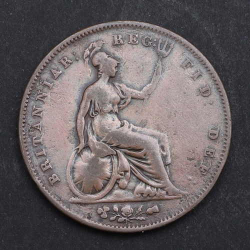 842 - QUEEN VICTORIA PENNY, 1849. A Queen Victoria penny, young head l. dated 1849, reverse with seated fi... 