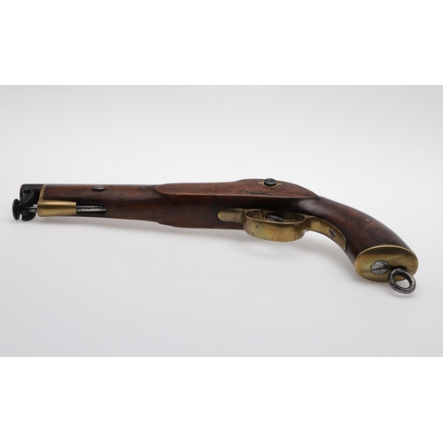 1 - AN 1867 PERCUSSION SERVICE PISTOL. With a 20cm tapering barrel with government arrow and inspection ... 