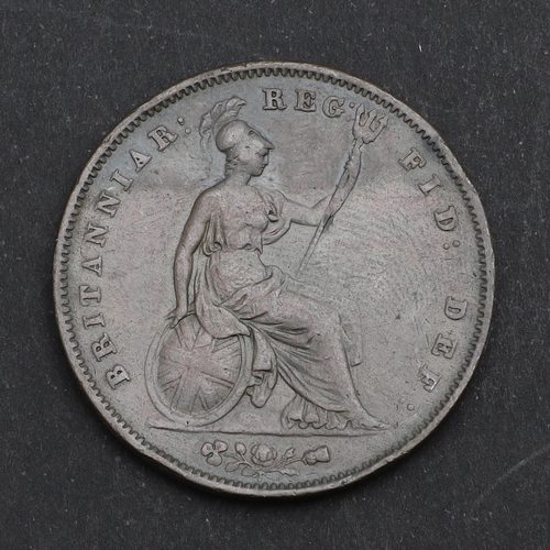 848 - QUEEN VICTORIA PENNY, 1856. A Queen Victoria penny, young head l. dated 1856, reverse with seated fi... 