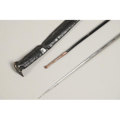 102 - A 20TH CENTURY CUT STEEL COURT SWORD. With an 81cm pointed tri-form blade with concave sides, the br... 