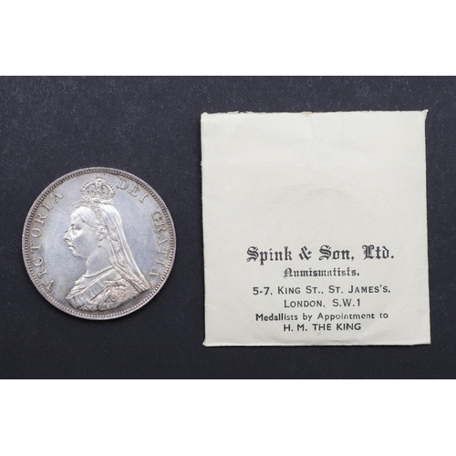 875 - A QUEEN VICTORIA DOUBLE FLORIN, 1888. A Queen Victoria Double Florin, Jubilee bust l. reverse crowed... 