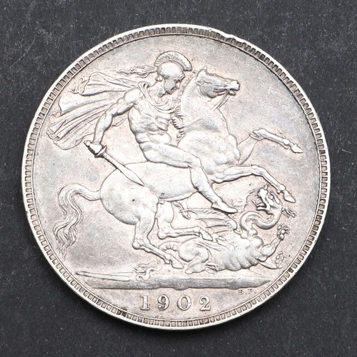 891 - AN EDWARD VII CROWN, 1902. An Edward VII Crown, bare head r. reverse George and the Dragon, dated 19... 