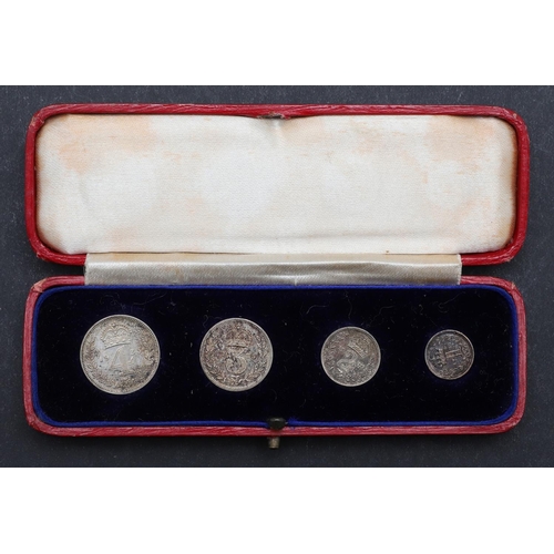 906 - A SET OF GEORGE V MAUNDY MONEY, 1935. George V Maundy money bare head l. 4d, 3d, 2d, 1d, denominatio... 