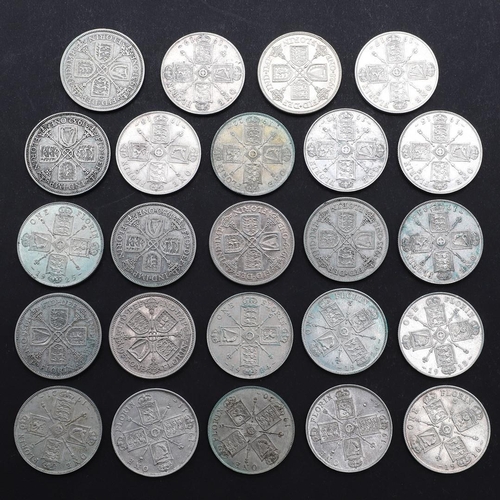 908 - A COLLECTION OF GEORGE V FLORINS. GEORGE V florins, bare head l. reverse crowned shields with spears... 