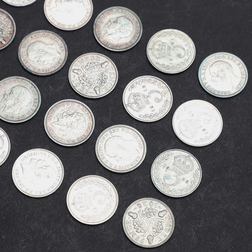 911 - A COLLECTION OF GEORGE V SIXPENCE. George V threepence, bare head l. reverse crown above 3: 1911, 19... 