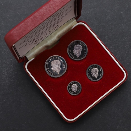 916 - AN EDWARD VIII FANTASY MAUNDY COIN SET. A fantasy Maundy coin set, 4d, 3d, 2d and 1d, bare head port... 