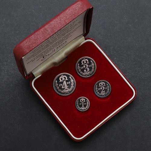 916 - AN EDWARD VIII FANTASY MAUNDY COIN SET. A fantasy Maundy coin set, 4d, 3d, 2d and 1d, bare head port... 