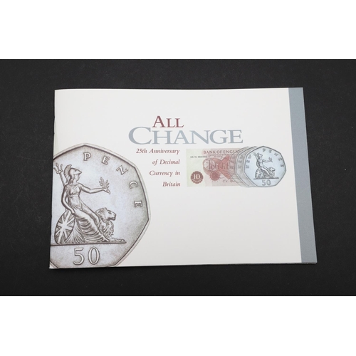 925 - AN ELIZABETH II 1996 SILVER ANNIVERSARY 7 COIN SET. A silver proof seven coin collection comprising ... 