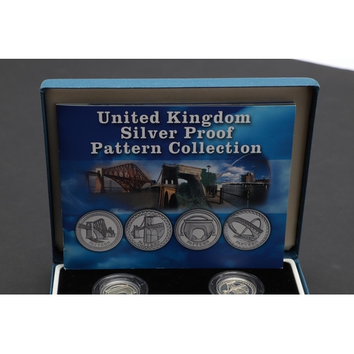 931 - A ROYAL MINT SILVER PROOF PATTERN COLLECTION OF £1.00 COINS, 2003. A four coin silver proof pattern ... 