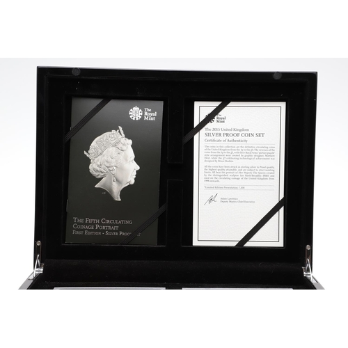 949 - A ROYAL MINT SILVER PROOF DOUBLE SET, 2015. A 'Fifth Circulating coinage portrait first edition' sil... 