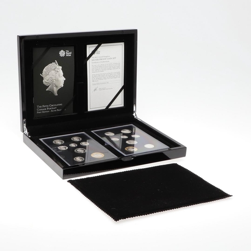 949 - A ROYAL MINT SILVER PROOF DOUBLE SET, 2015. A 'Fifth Circulating coinage portrait first edition' sil... 