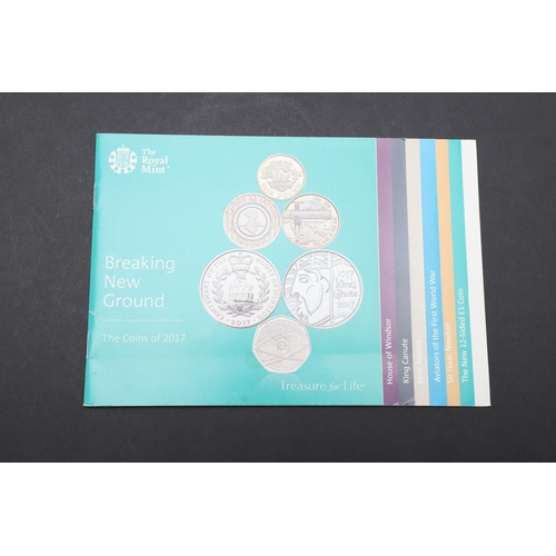 951 - A ROYAL MINT SILVER PIEDFORT PROOF SET, 2017. A five coin silver proof piedfort coin set comprising ... 