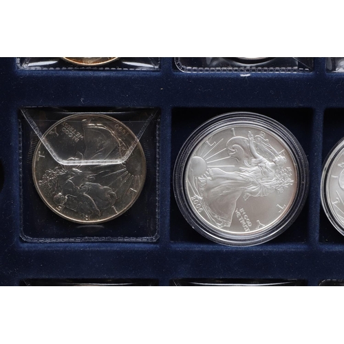 978 - A COLLECTION OF TWELVE RECENT AMERICAN LIBERTY DOLLARS. American Liberty Dollars, 1oz fine silver: 1... 