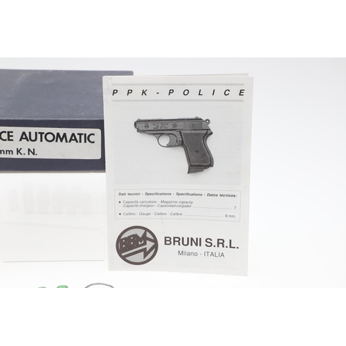 16 - A BLANK FIRING PPK-POLICE TYPE GUN. An Italian made Bruni S.R.L. PPK Police blank firing pistol mark... 