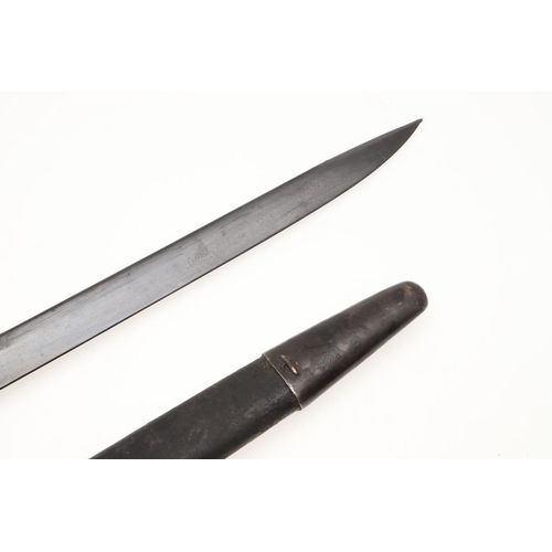 160 - A SECOND WORLD WAR INDIAN ARMY NO 1 MK II BAYONET AND SCABBARD. A British Indian army bayonet with a... 