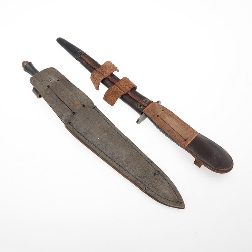 177 - TWO THIRD PATTERN FAIRBAIRN-SYKES FIGHTING KNIVES. With a 17cm pointed double sided blade, straight ... 