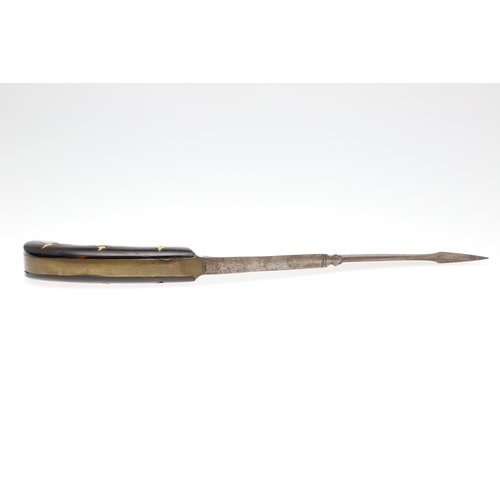 192 - A MID 19TH CENTURY AFGHAN KNIFE WITH IVORY INSET HANDLE. With a 23.5cm serpentine blade with fine po... 