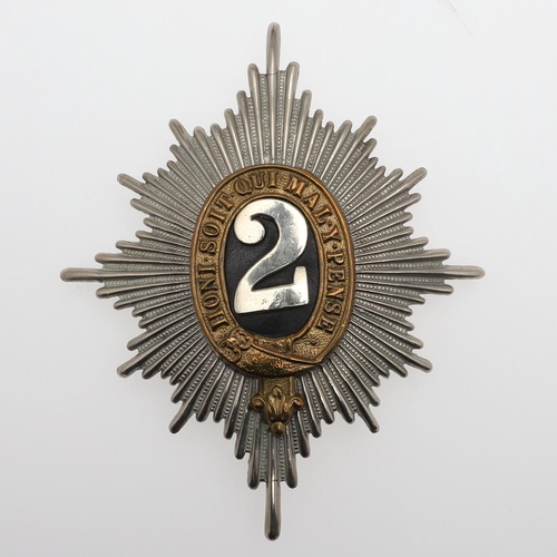 208 - A QUEEN's  BAYS (2ND DRAGOON GUARDS) OTHER RANK's  HELMET PLATE 1871-1914. A Queen's  Bays (2nd Drag... 