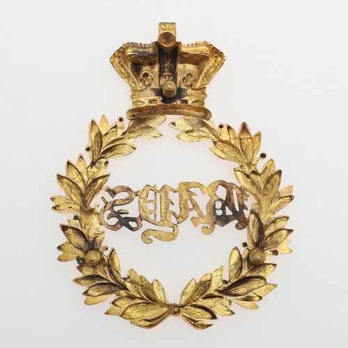 209 - A 2ND DRAGOON GUARDS (QUEEN's  BAYS) VICTORIAN OFFICERS SABRETACHE ORNAMENT. A fine gilt die-stamped... 