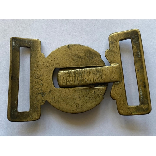 230 - A VICTORIAN GRENADIER GUARDS CARTRIDGE BOX PLATE AND BELT BUCKLE. A Victorian Grenadier Guards brass... 