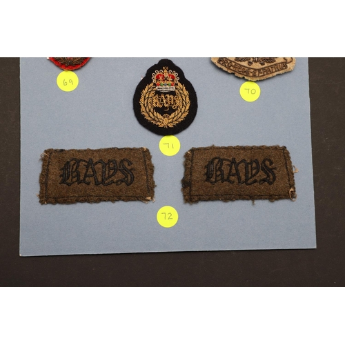 247 - A COLLECTION OF 1ST AND 2ND DRAGOON GUARDS CLOTH PATCHES. An interesting and well presented collecti... 