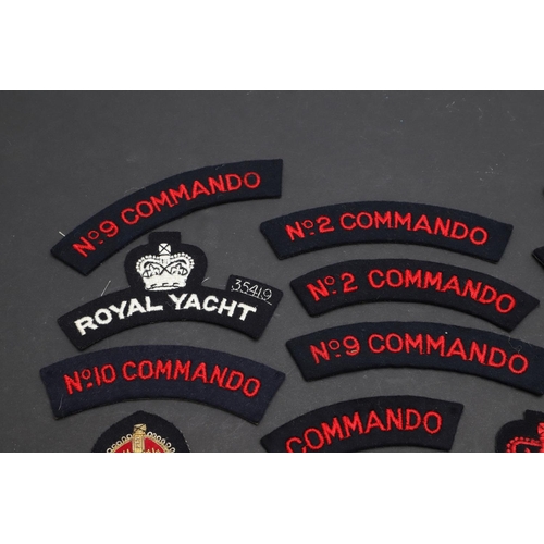 258 - AN EXTENSIVE COLLECTION OF ROYAL NAVY AND ROYAL MARINES CLOTH PATCHES. An extensive collection of pa... 