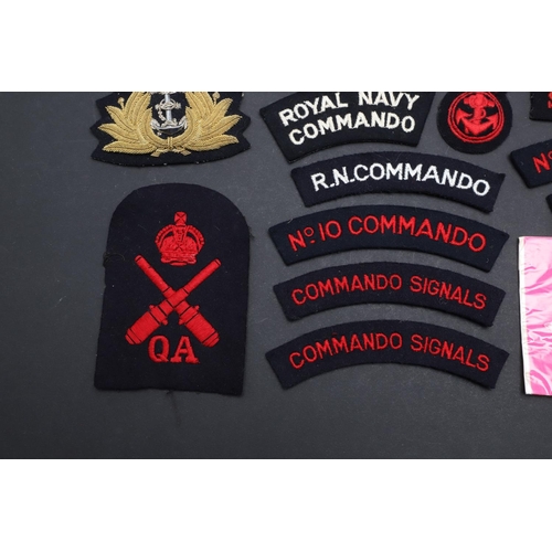 258 - AN EXTENSIVE COLLECTION OF ROYAL NAVY AND ROYAL MARINES CLOTH PATCHES. An extensive collection of pa... 