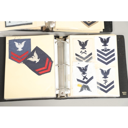 259 - A COLLECTION OF AMERICAN NAVY RANK AND TRADE PATCHES. A large collection of cloth patches to include... 