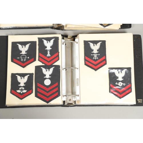 259 - A COLLECTION OF AMERICAN NAVY RANK AND TRADE PATCHES. A large collection of cloth patches to include... 