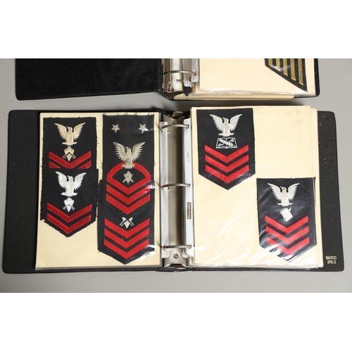 259 - A COLLECTION OF AMERICAN NAVY RANK AND TRADE PATCHES. A large collection of cloth patches to include... 